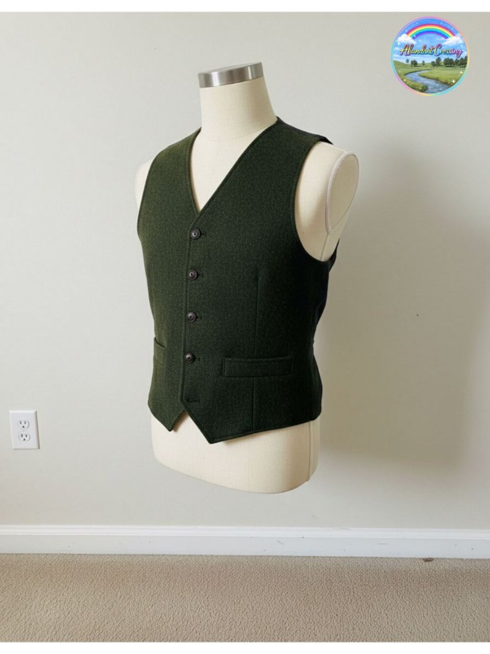 Mens Tweed Herringbone Wool Vest Waistcoat Retro V Neck Slim Fit Prom